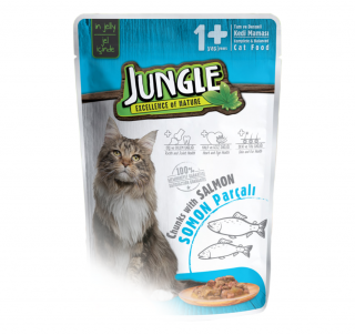 Jungle Pouch Somon Balıklı 100 gr Kedi Maması kullananlar yorumlar